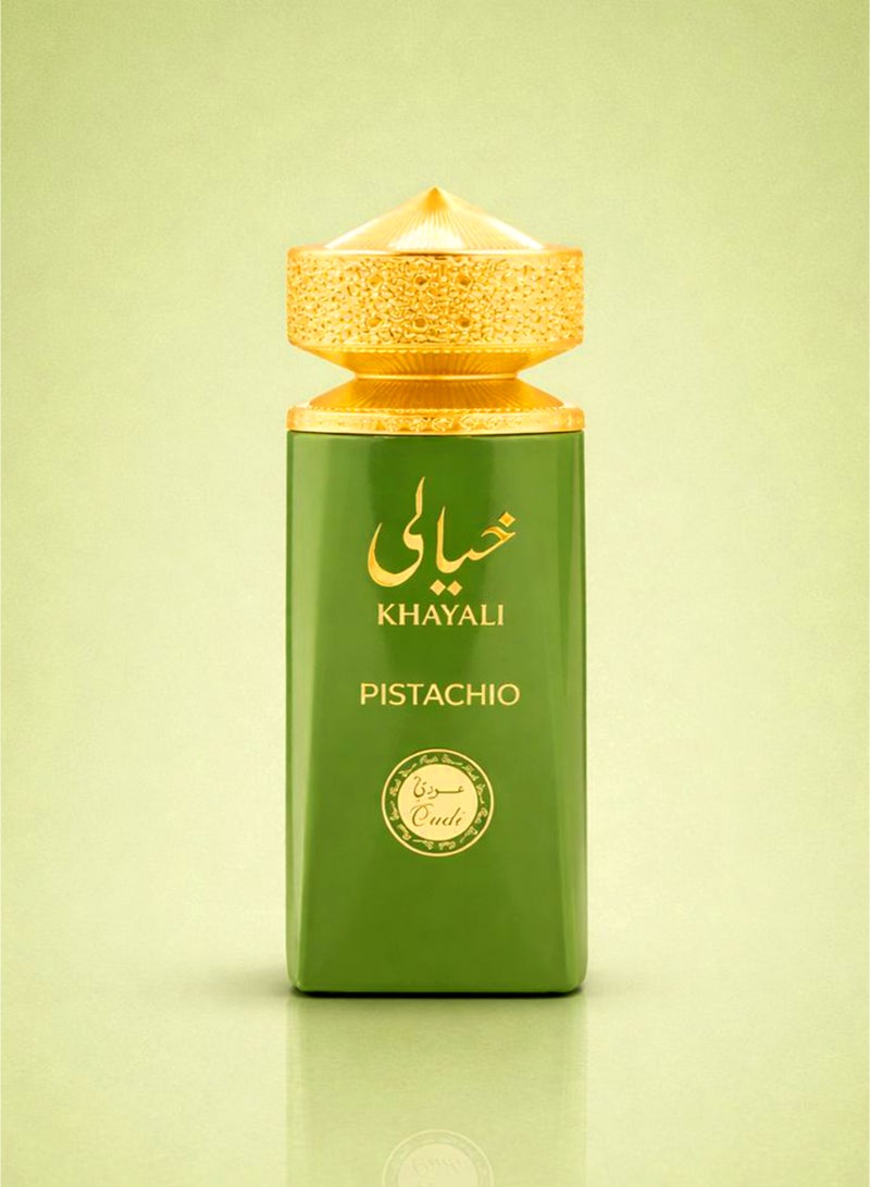 OUDI Luxury Unisex Eau De Parfum Oudi Khayali Pistachio 100ml | Long Lasting Perfume with Pistachio, Sweet Vanilla, Powdery & Woody Notes | Best Pistachio Perfume for Men & Women - Image 4